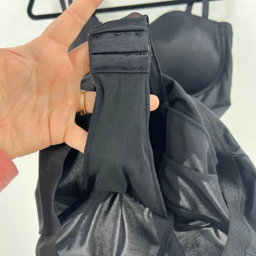 Maidenform Flexees BLK Easy-Up Firm‎ Control Convertable Slip & Bra Women's 36D